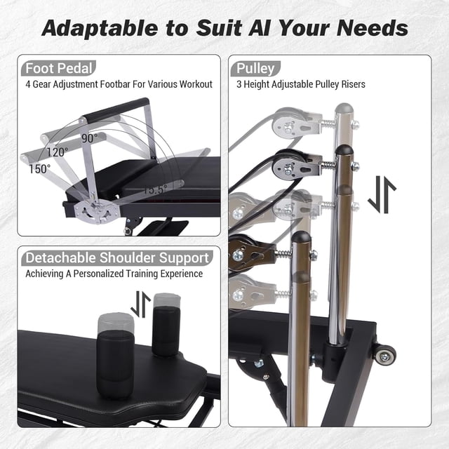 Ourlova Foldable Pilates Equipment with Jump Board - Home Workout Machine for Gym Use