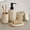 Cream, variant on Cream Ceramic 4-Piece Bathroom Accessories Set for Modern Minimalist Bath Decor