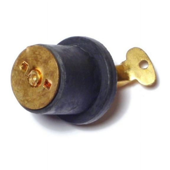 7/8" to 31/32" Brass Snap Handle Rubber Drain Plugs (4 pcs.)