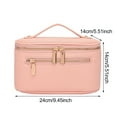 thumbnail image 5 of Shoreew Cosmetic Bag Makeup Case with Handle Large Capacity Zipper Closure Lightweight Portable Vanity Case Travel Toiletry Bag, 5 of 6