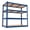 4 Tier Navy Blue-48" W x 60" H x 24" D, variant on Ktaxon 6 Tier 16" W Shelving Rack for Garage & Industrial Heavy Duty,  1900LBS Adjustable Metal Tough Shelves Gloved Rubber Hammer, 16" W x 72" H x 16" D