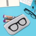 thumbnail image 2 of Estuche portátil con cremallera para guardar anteojos Estuche para anteojos de fieltro blanco, 2 of 8
