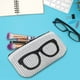 thumbnail image 2 of Estuche portátil con cremallera para guardar anteojos Estuche para anteojos de fieltro blanco, 2 of 8