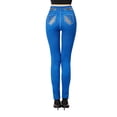 thumbnail image 6 of LYXSSBYX Leggings for Women Jeans Style Women's Fashion Elastic Imitation Denim Lace Print Leggings With Yoga Sport Elastic Pants, 6 of 7