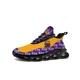thumbnail image 1 of Zapatillas de baloncesto King número 23 6 para hombre y mujer, deportivas, color dorado y morado, personalizables., 1 of 6