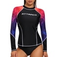 thumbnail image 1 of Women's Rash Guard UPF 50 Long Sleeve Swim Shirts Rashguard Top, 1 of 6