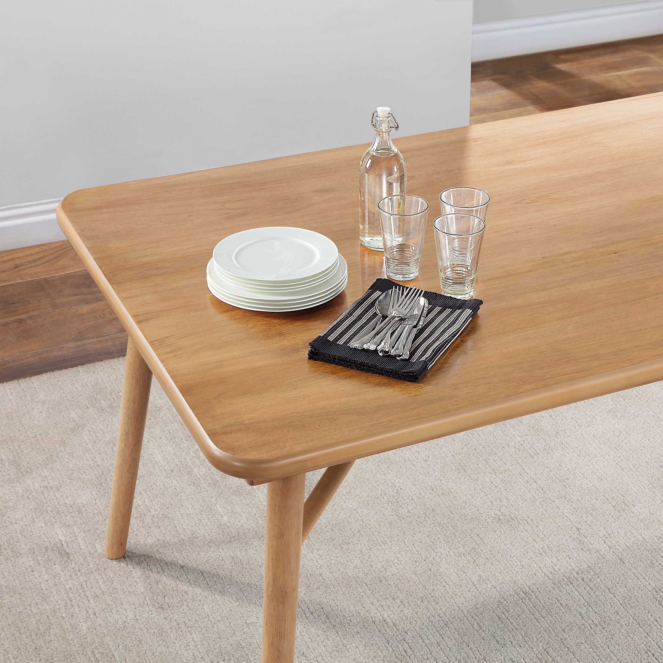 Better Homes & Gardens Springwood 59.5" Rectangle Dining Table, Natural Wood
