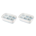 thumbnail image 2 of Molde de silicona para bandeja de cubitos de hielo Billuyoard rejilla múltiple de tamaño pequeño y sencillo Azul 2piezas, 2 of 6