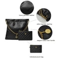 thumbnail image 3 of Bolso DORIS&JACKY de piel acolchada para mujer negro, 3 of 7