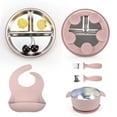 thumbnail image 2 of ziyahi Non-Slip Divided Baby Plate With Removable Silicone Sleeve type+1, 2 of 6