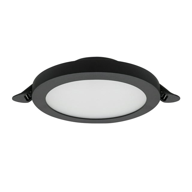 Estevez luminario LED empotrable FLAT DECO CCT, 6 Watts, 3 temperaturas, regulable, negro