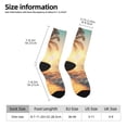 thumbnail image 2 of Vsdgher Tropical Sunset Beach Scene Crew Socks for Men & Women, Breathable Casual Athletic Ankle Socks, 2 of 6