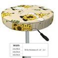 thumbnail image 4 of Kll Gnomes Bees And Sunflowers Round Bar Chair Cushion Cover 14 Inch,Bar Stool Protector With Elastic, Soft Washable, 4 of 7