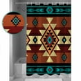thumbnail image 3 of Extra Long Shower Curtain 72x84 Inch, Turquoise Red Shower Curtain Waterproof Bathroom Decor Southwest American Native Abstract Pattern Fabric Bath Curtain Set Accessories with Hooks, 3 of 6