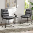 thumbnail image 2 of Homy Casa Set of 2 Faux Leather Dining Chairs, 2 of 11