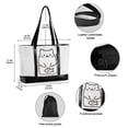 thumbnail image 2 of FORMRS Canvas Laptop Tote Bag for Women with 15.6" Computer Compartments Shoulder Handbag, White Chubby Cat, 2 of 7