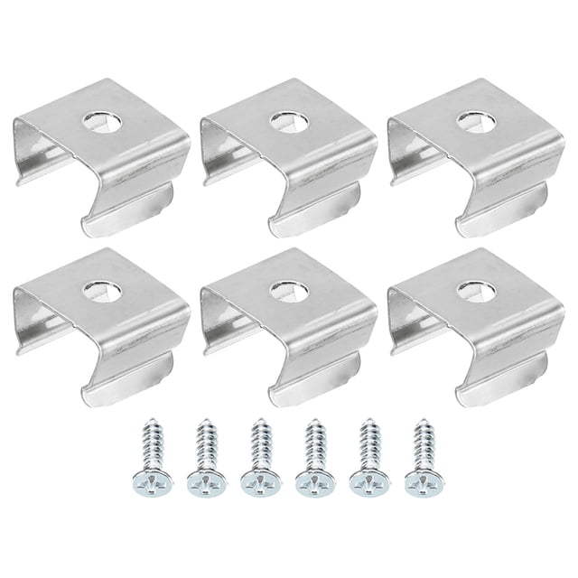 Unique Bargains Rope Light Mounting Clips Stainless Steel Channel Mounting Holder Accessories for 9.5mm to 12mm LED Strip 50 Pack