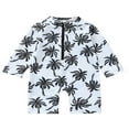 thumbnail image 1 of Toddler Kid Baby Boys Rash Guard Long Sleeve Zipper Beach Swimsuit One Piece Bathing Suit, 1 of 7