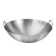 thumbnail image 1 of Miangastore 1pc Stainless Steel Binaural Wok Home Practical Frying Pan Kitchen Utensil, 1 of 8
