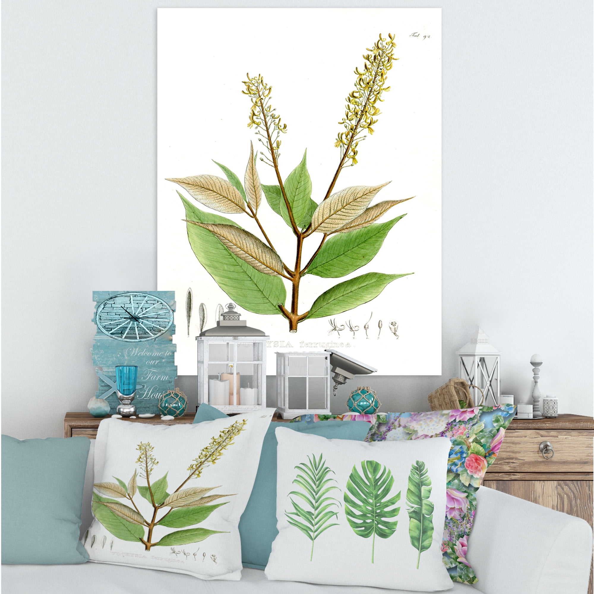 Ancient Brazilian Plant V 8 in x 12 in Painting Canvas Art Print, by Designart
