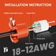 thumbnail image 4 of Extremos de cable de extensión PLUGTUL macho y hembra, 15 A, 125 V, juego de 5, 4 of 6