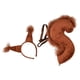 thumbnail image 2 of Conjunto de disfraz de cola de animal jinwen diadema con orejas de ardilla marron oscuro, 2 of 8