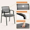 thumbnail image 6 of MAYEERTY 1 Pack Stacking Arm Chairs, Guest Reception Chairs, Ergonomic Office Chair with Armrests, Black, 6 of 6