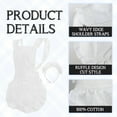 thumbnail image 2 of Aspire Retro Ruffle Apron with Headband Girls, White Cosplay Apron for Toddler, Vintage Costume for Painting, Claying, Baking, 2 of 5