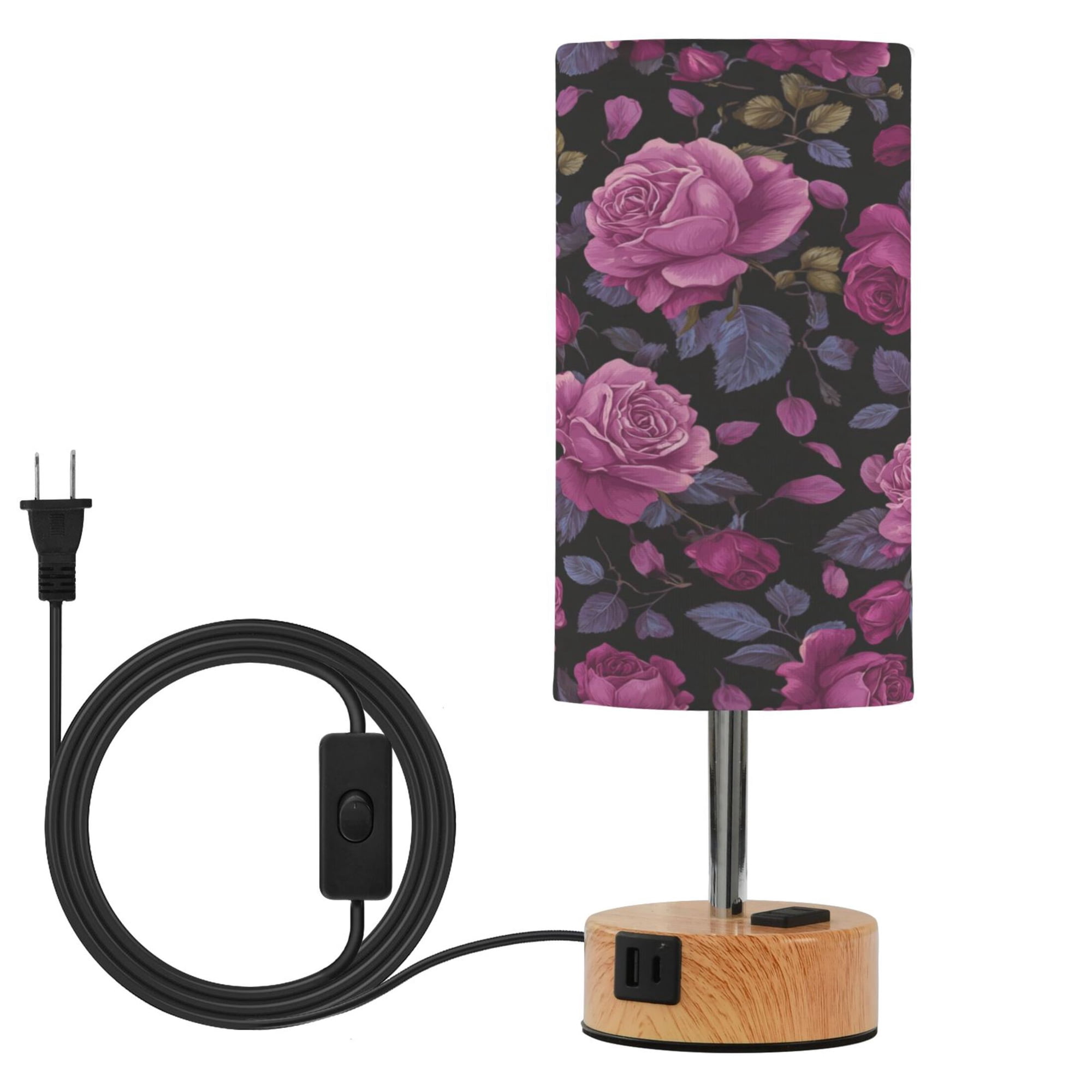 Touch Control Table Lamp with Wood Grain Metal Base 3 Color Temperature Adjustable LED Eye Caring Desk Lamp for Bedroom Study Beautifui Rose Pink