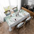 thumbnail image 4 of Teal Eucalyptus Leaves Rectangle Tablecloth, Spring Floral Summer Botanical Waterproof & StainResistant Tablecloth, Washable Oil-proof Table Cover for Dining/Party/Wedding/Camping/Buffet 52x70 In, 4 of 9