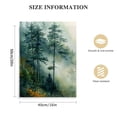 thumbnail image 2 of Acheng  Framed Canvas Wall Art Green &amp; Teal Watercolor Forest Pine Trees Nature Wilderness Photography Realism Decorative Rustic Cozy Zen for Living Room, Bedroom, Office 16x20 in, 2 of 5