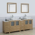 thumbnail image 3 of Vanity Art 84" Double Sink Freestanding Bathroom Vanity Set with Engineered Marble Top and Mirror, 3 of 9