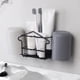 thumbnail image 2 of Estante de almacenamiento de pared de hierro para baño, estante para guardar vasos para hacer gárgaras, estante para guardar dientes, 2 of 6