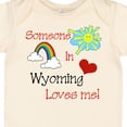 thumbnail image 4 of Inktastic Someone in Wyoming Loves Me Boys or Girls Baby Bodysuit, 4 of 5