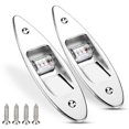 thumbnail image 1 of 2Pcs 12V LED Flush Mount Side Bow Navigation Signal Light Lamp for Marine Boat Yacht Green/Red, 1 of 4