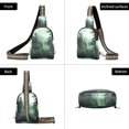 thumbnail image 7 of FORMRS Womens Crossbody Sling Bag Travel Daypack Shoulder Chest Backpack, Green Forest, 7 of 7