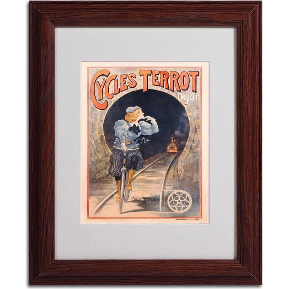 Trademark Fine Art "Cycles Terrot 1900" Canvas Art, Wood Frame