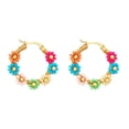 thumbnail image 5 of WIFKLSIIPG 1 Paire de Boucles d'Oreilles Fleur Bohème Printemps et Été Fleurs Colorées Boucles d'Oreilles Perles pour Femmes Boucles d'Oreilles Rondes Perles, 5 of 5