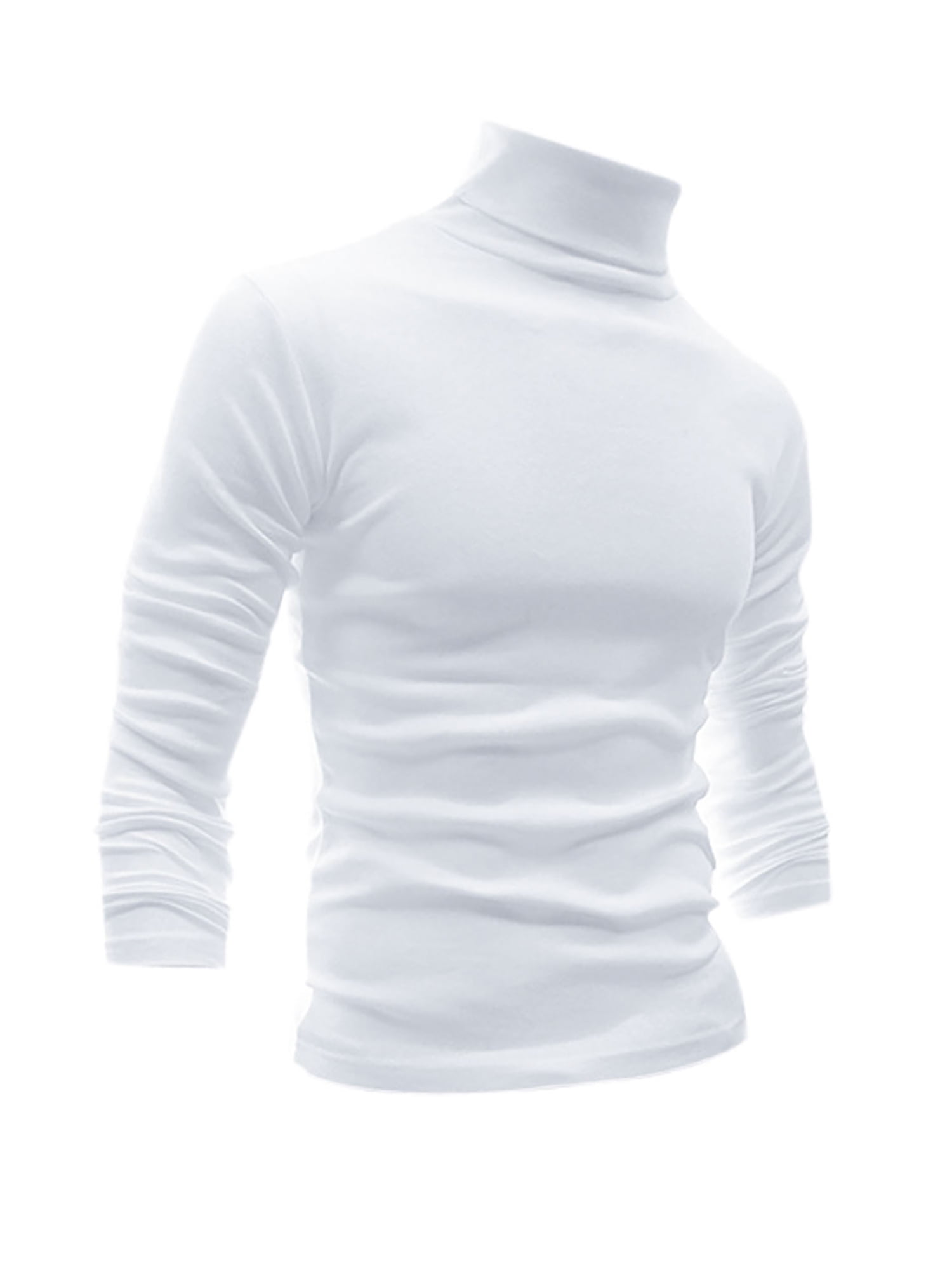 white polo neck long sleeve top