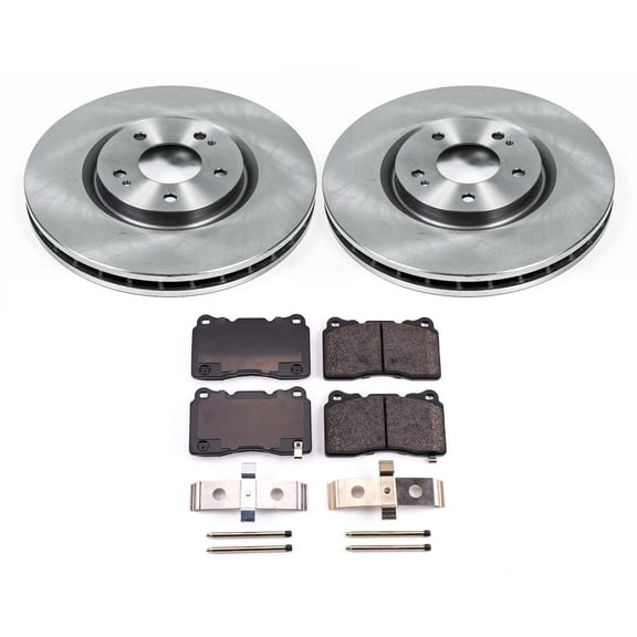 Ultimate Brakes Front Ceramic Brake Pad and Rotor Kit with Hardware WM80010