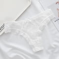 thumbnail image 2 of Gibobby Calzones de encaje para mujer Sexy encaje cintura bragas algodón mujer ropa interior Tanga(Blanco,G), 2 of 5