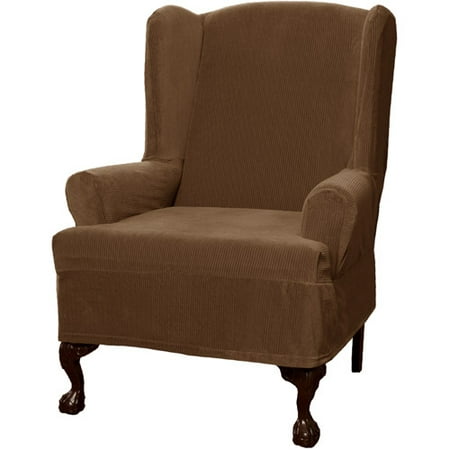 Maytex Stretch Collin 1 Piece Wing Chair Furniture Cover Slipcover