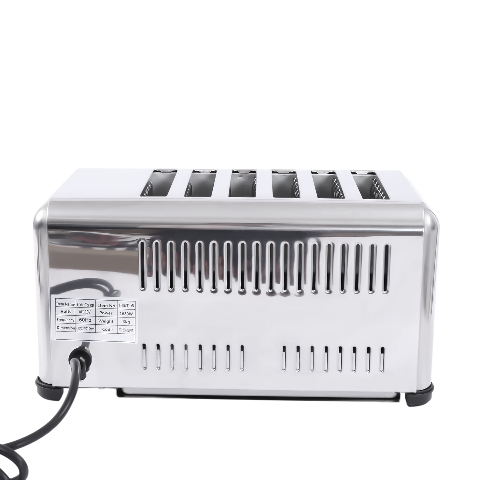 Wildnix Bread Machine for Home Use – 4 & 6 Slice Modes, Stainless Steel Toaster with Pull-Out Crumb Tray