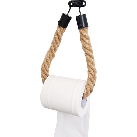 SICED Vintage Jute Rope Towel Holder Hemp Rope Toilet Paper Holder ...