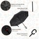thumbnail image 3 of Paraguas para Lluvia - Paraguas Invertido Doble Capa, con Mango C para Manos Libres Portátil, Reforzada Antiviento y Lluvia, UV Impermeable para Hombre y Mujer, Viaje, Autos y Oficina, 3 of 4