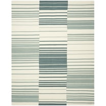 SAFAVIEH Kilim Caiside Striped Area Rug, Blue/Ivory, 8' x 10'