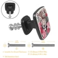 thumbnail image 3 of 4 Pcs Cabinet Handle Drawer Pulls Rose and Leopard Knobs with Screws Square Furniture Office Cabinet Knob Decoration, 3 of 7
