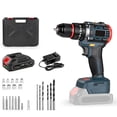 thumbnail image 1 of Graflsoa Brushless Cordless 2-in-1 Drill Driver & Screwdriver with 20 Torque Gears, 320W Motor, 30Nm Max Torque, 2000mAh Lithium Battery, 13mm Chuck, 320 RPM, Ideal for Home DIY & Projects, US Plug,, 1 of 6