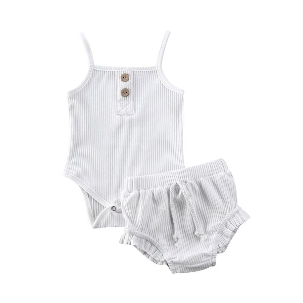 Ropa de verano para bebés y niños recién nacidos, peleles de punto con espalda descubierta y pantalones cortos con cordón, conjuntos de trajes de playa Tan Jianjun unisex