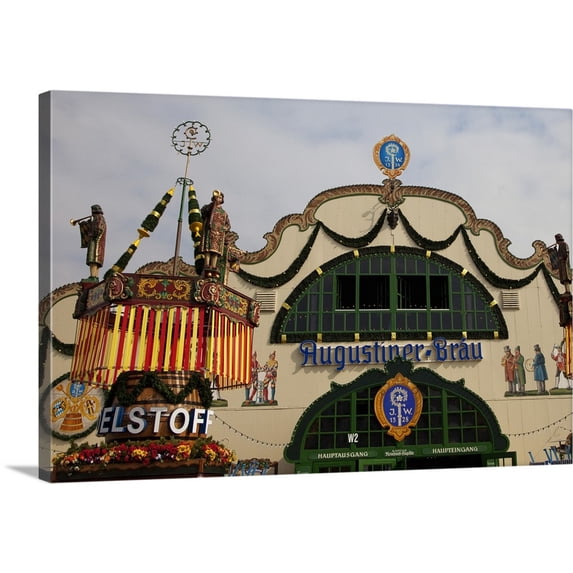 Great BIG Canvas | "Germany, Munich, Outside of building used in Oktoberfest celebration" Canvas Wall Art - 48x32